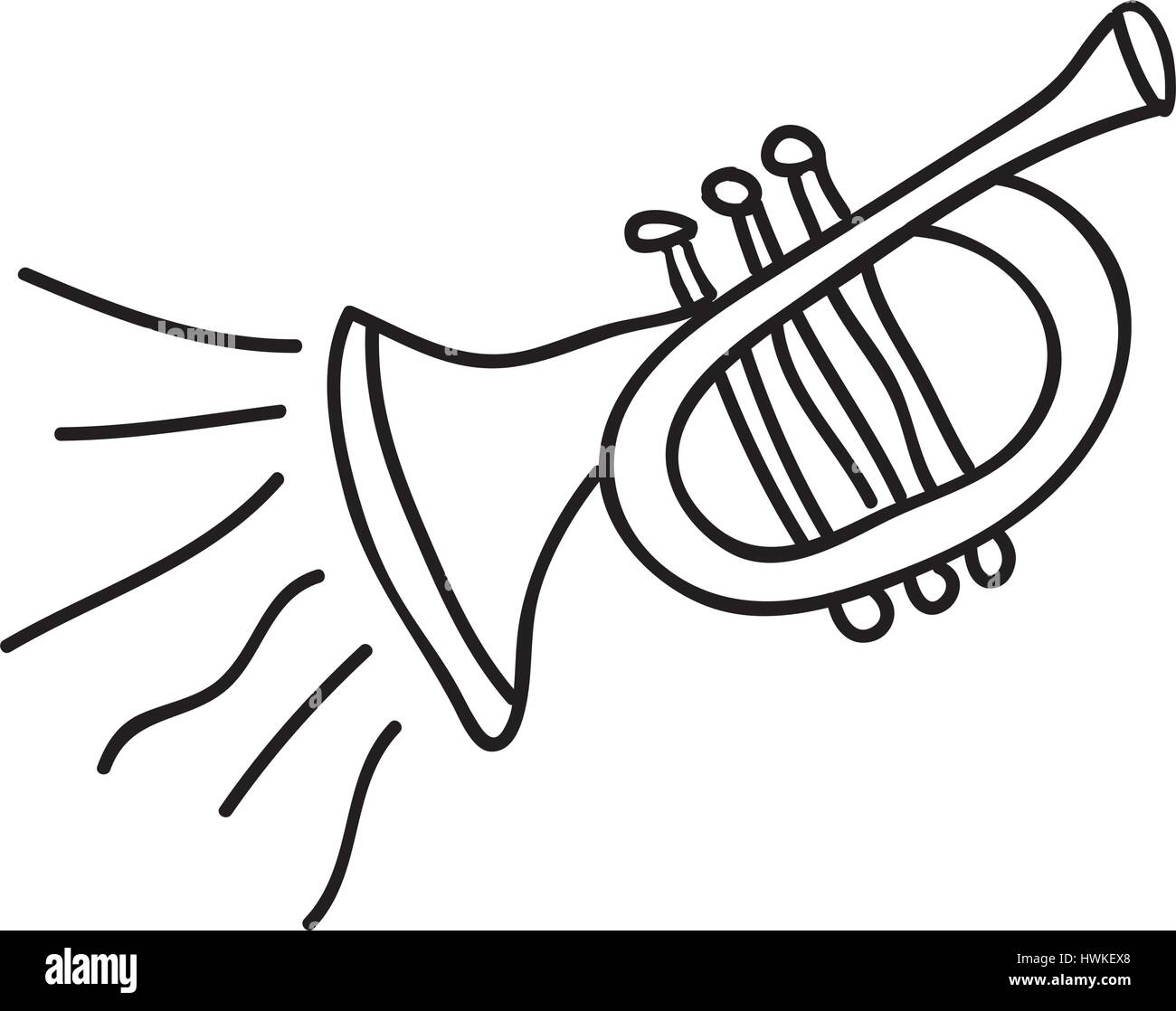 musical trumpet instrument icon Stock Vector Image & Art Alamy