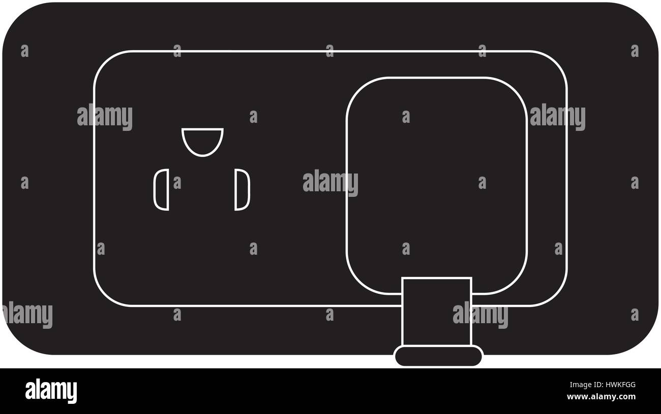 electric plug icon over white background. vector illustration Stock ...