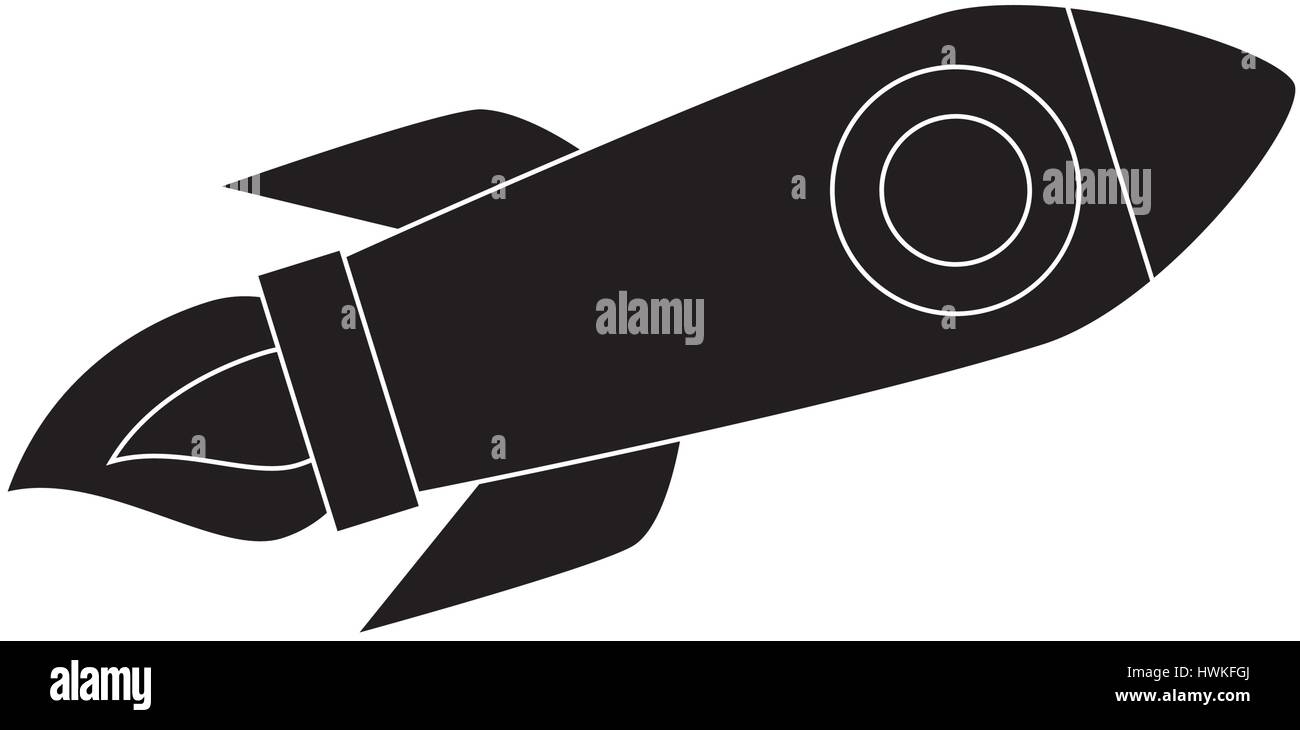 space rocket icon over white background. vector illustration Stock ...