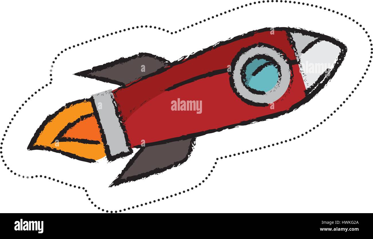 space rocket icon over white background. vector illustration Stock ...