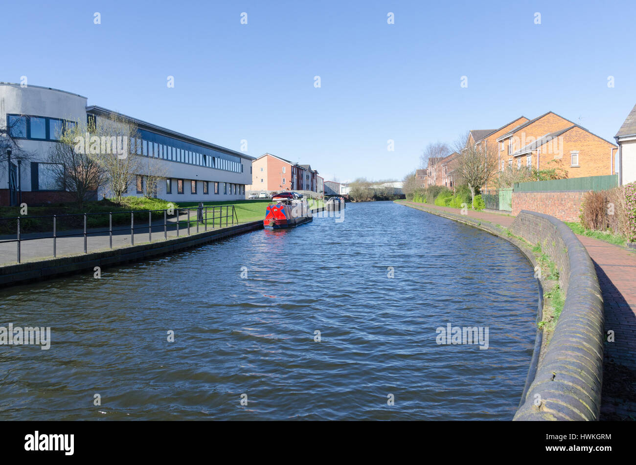 Houses and office on the side of the Birmingham Canal in Tipton near
