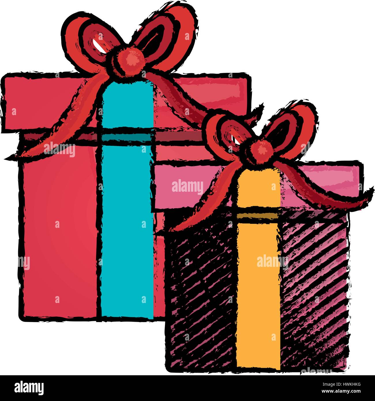 gift boxes icon over white background. colorful design. vector ...