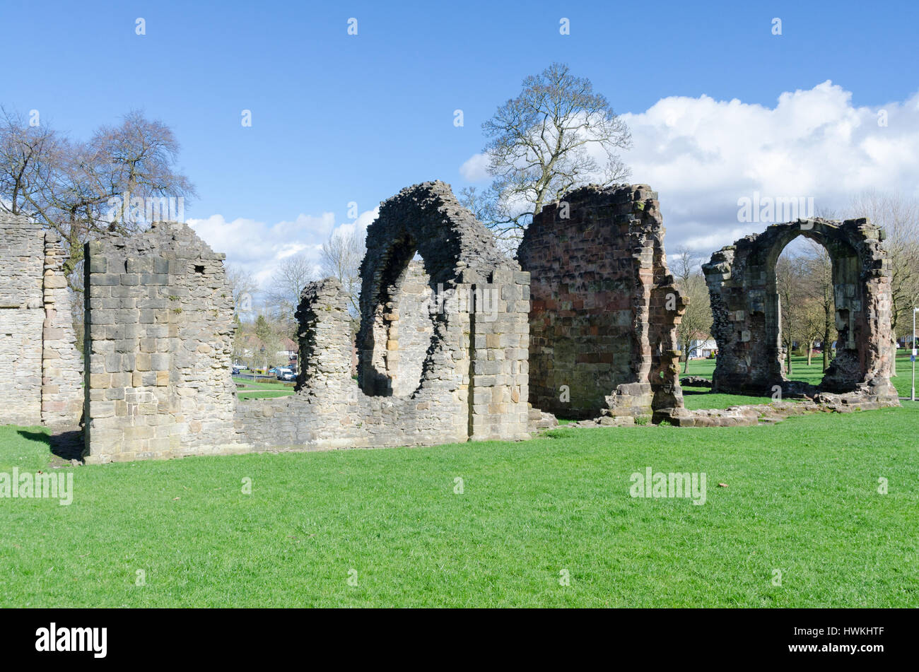 The ruins of St James's Priory in Dudley, West Midlands Stock Photo