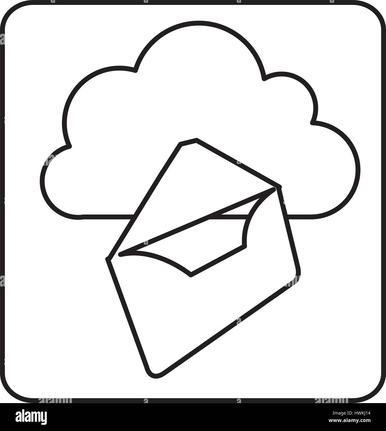 figure cloud letter network icon Stock Vector Image & Art - Alamy