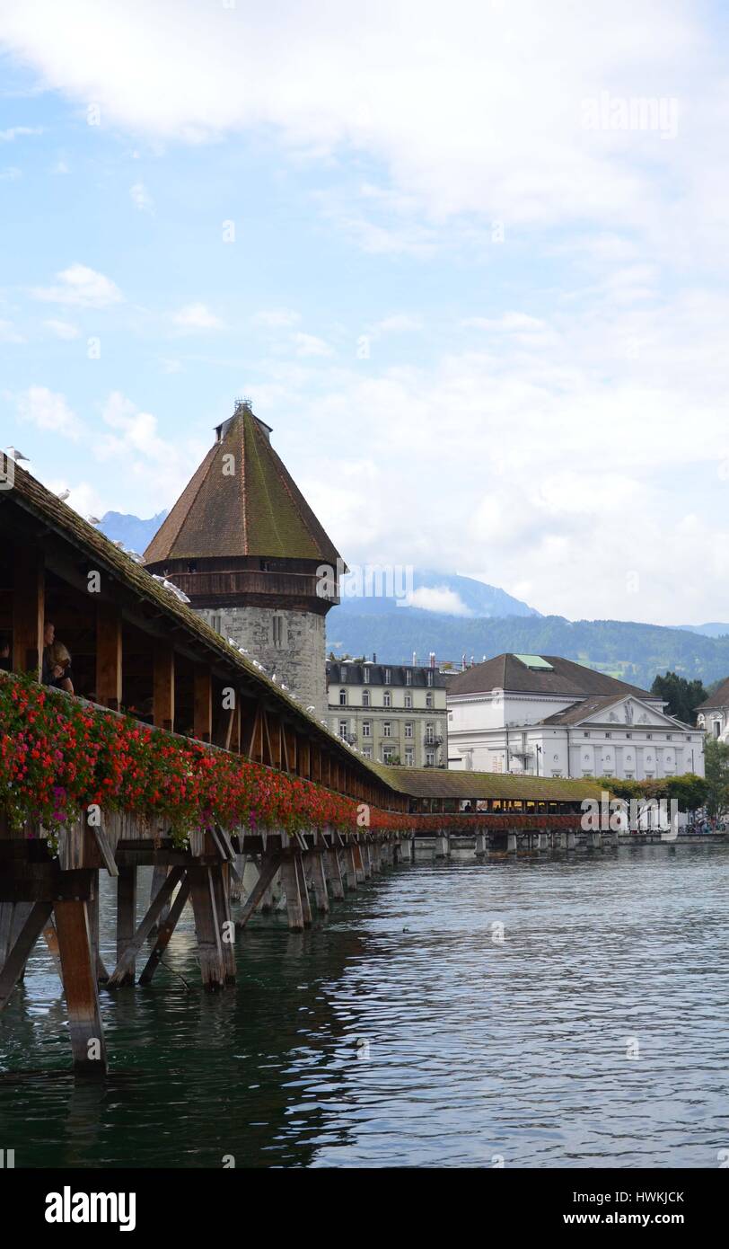 Chapel Bridge in Lucerne, Switzerland Stock Photo Alamy
