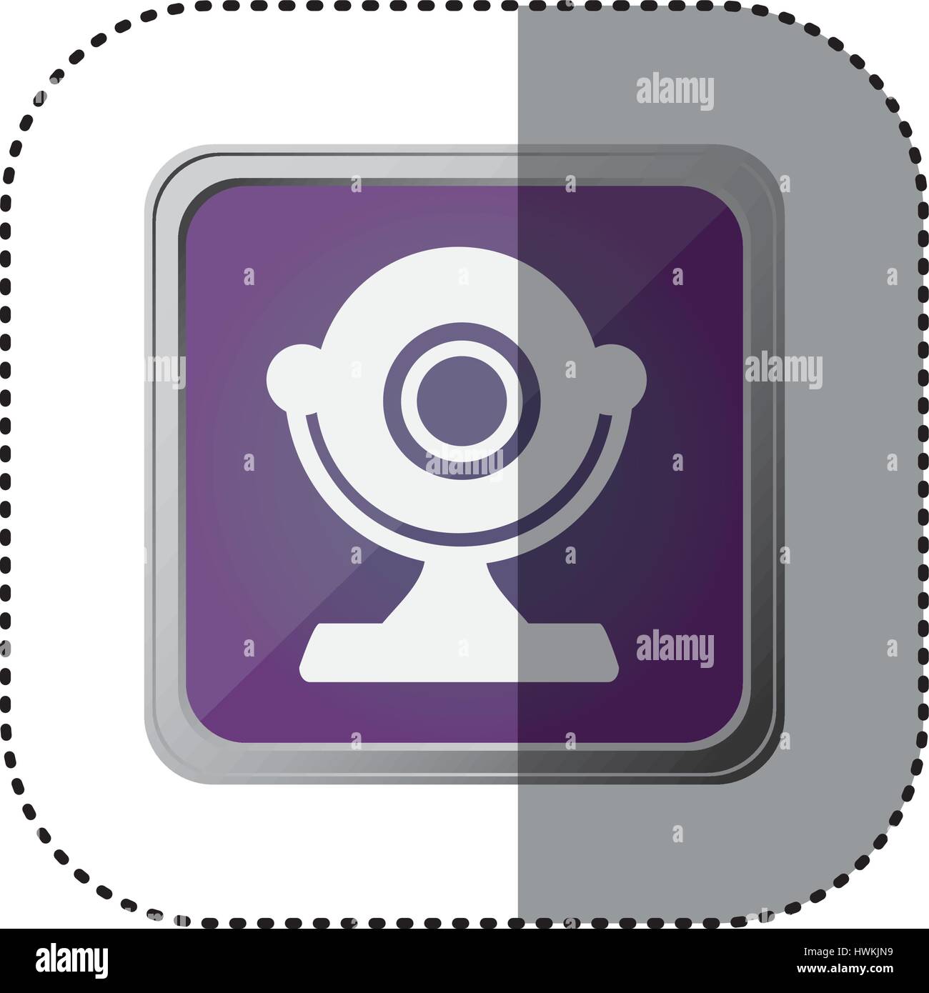 purple emblem computer camera icon Stock Vector Image & Art - Alamy