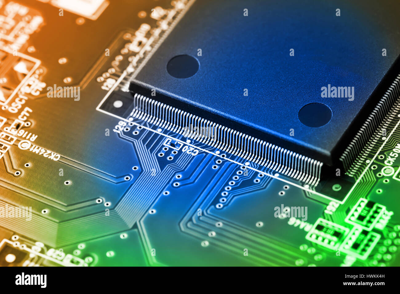 Electronic circuit board close up Stock Photo - Alamy