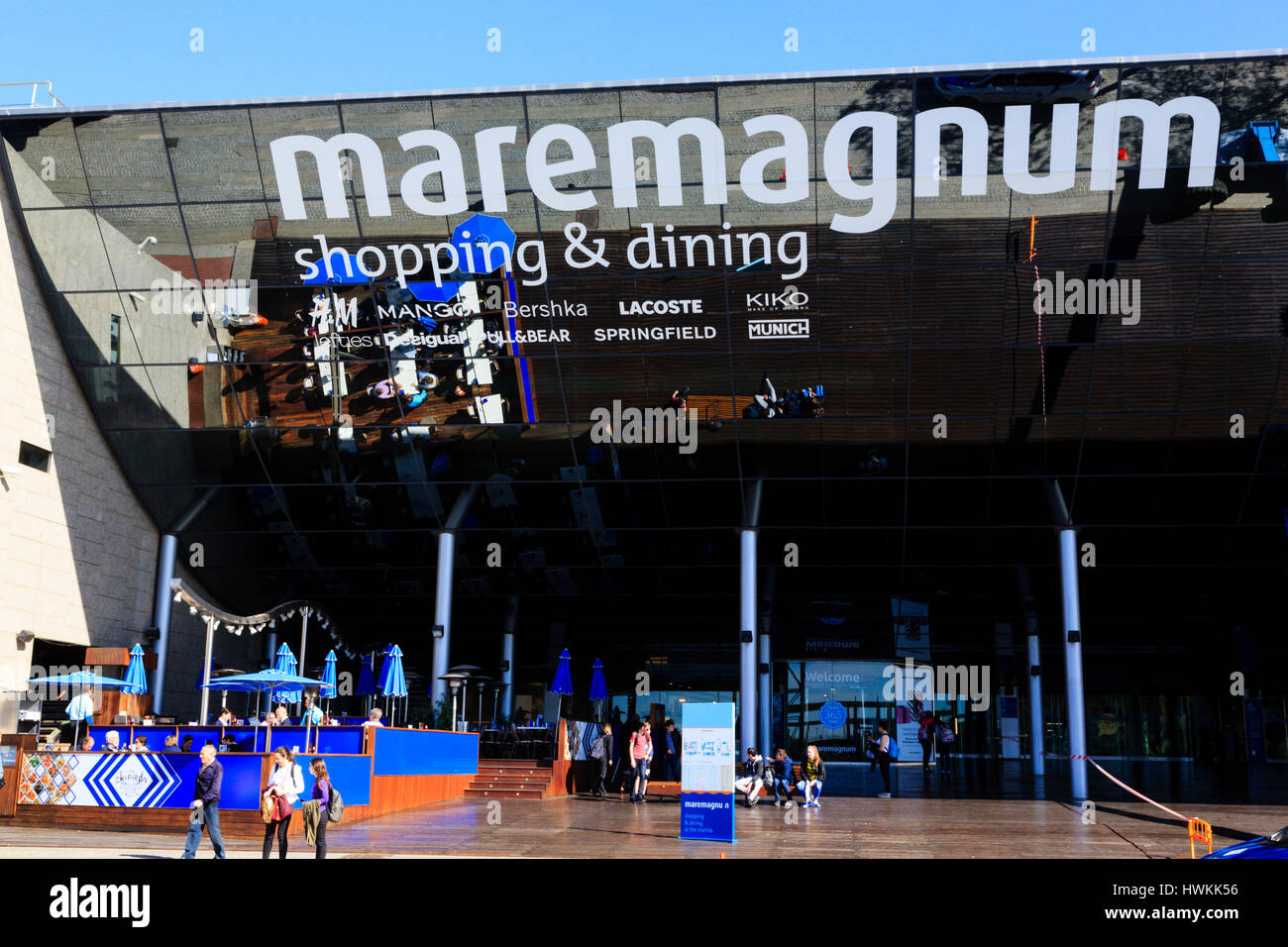 Maremagnum shopping mall, Port Vell marina, Barcelona, Catalunya, spain Stock Photo