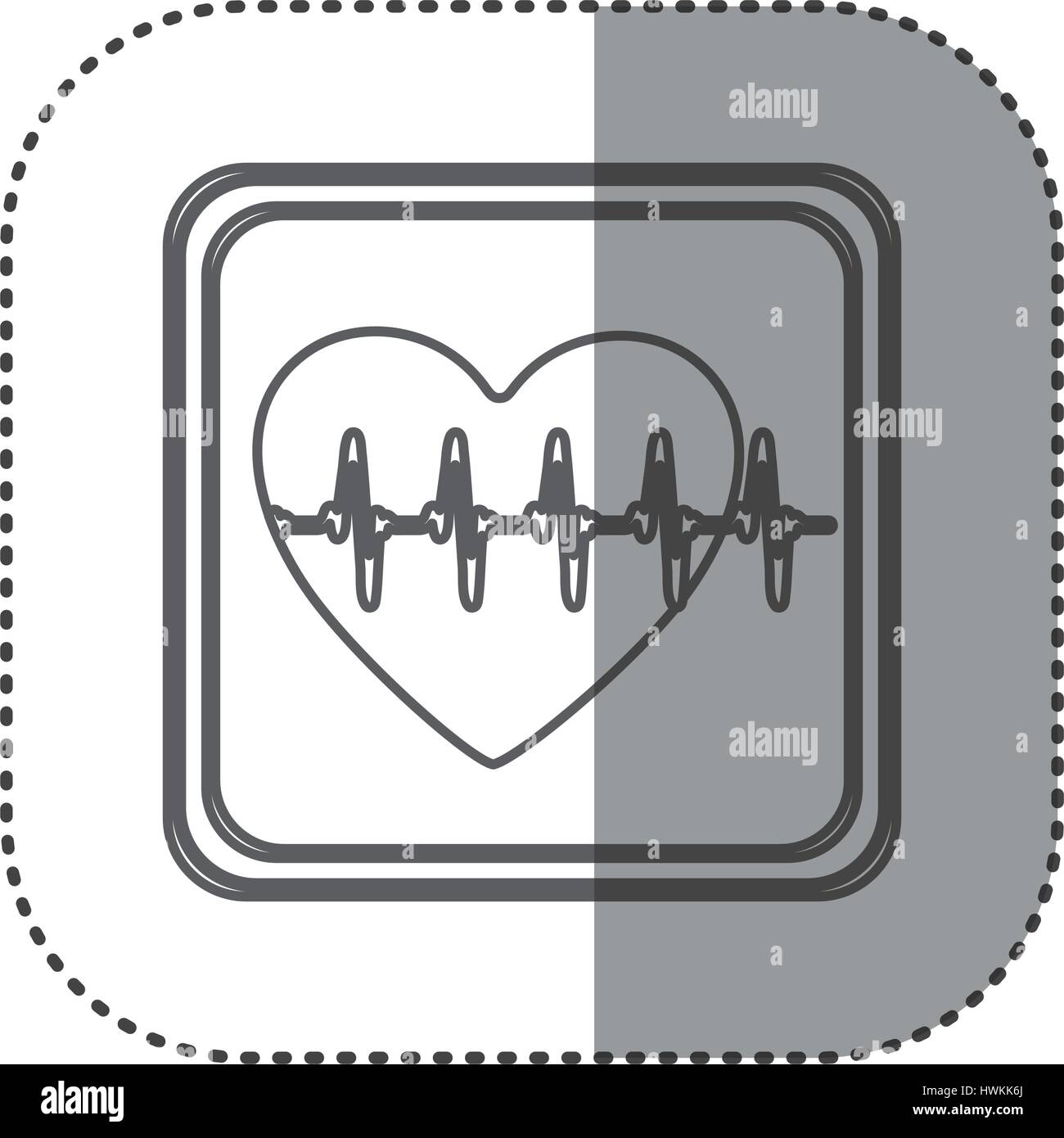 figure emblem heartbeat icon Stock Vector Image & Art - Alamy