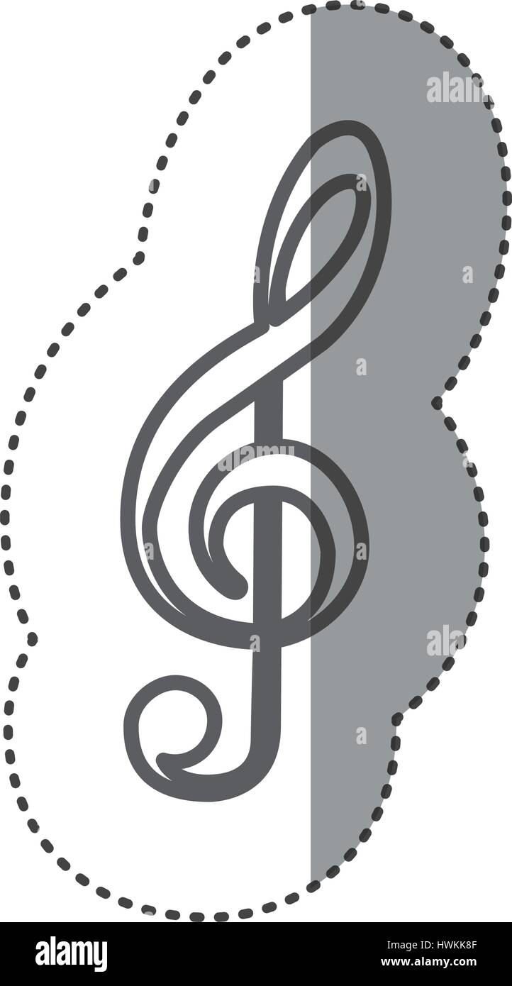 silhouette sign music note icon Stock Vector Image & Art - Alamy