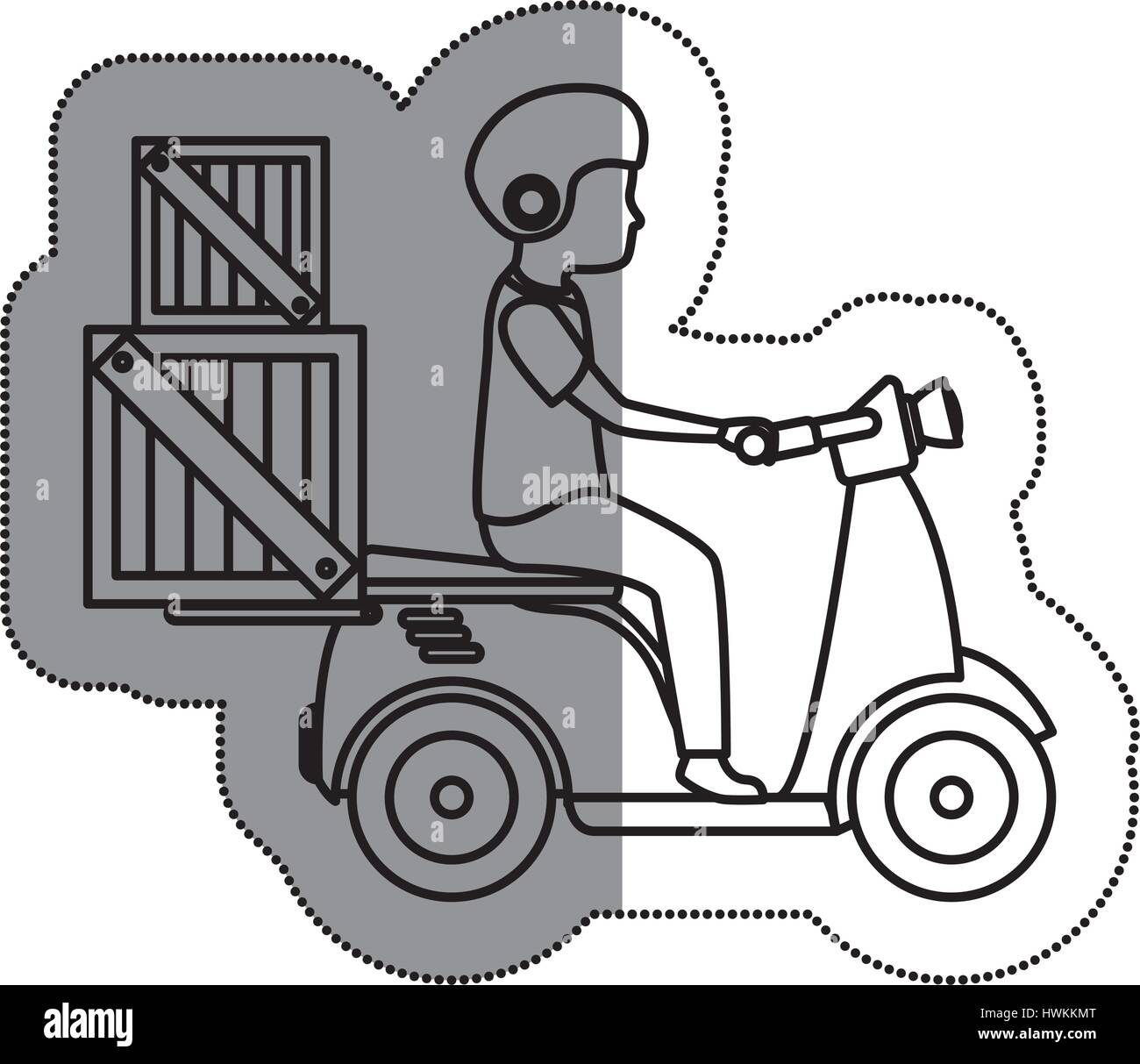 scooter vehicle isolated icon vector illustration design Stock Vector