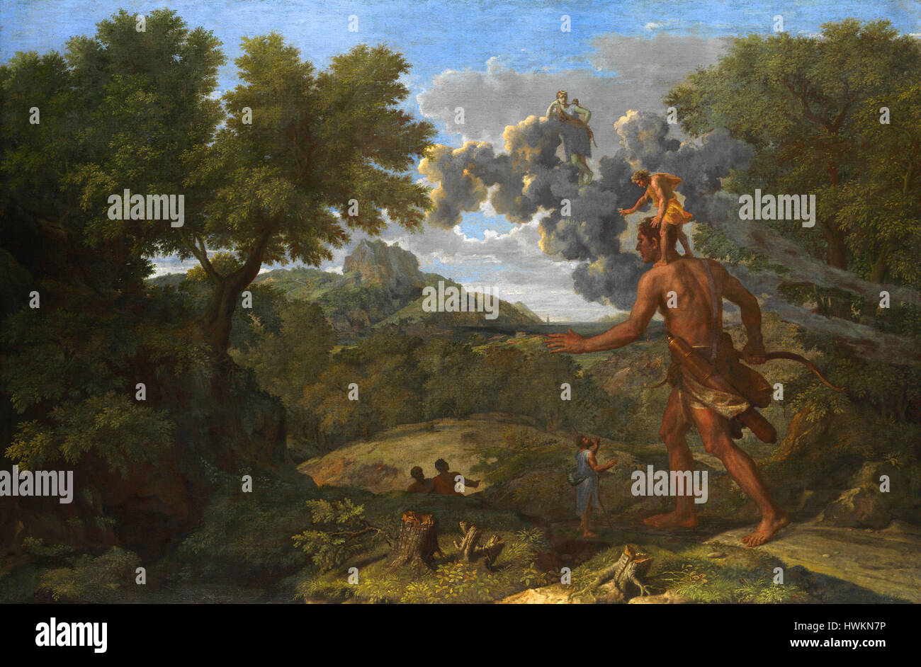 Blind Orion Searching for the Rising Sun by Nicolas Poussin Stock Photo