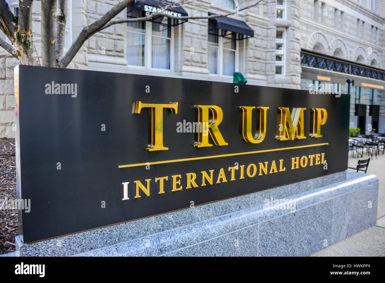 Trump International Hotel in Washington, DC, is an impressive old post office renovated into a luxury hotel by Donald Trump on Pennsylvania Avenue Stock Photo