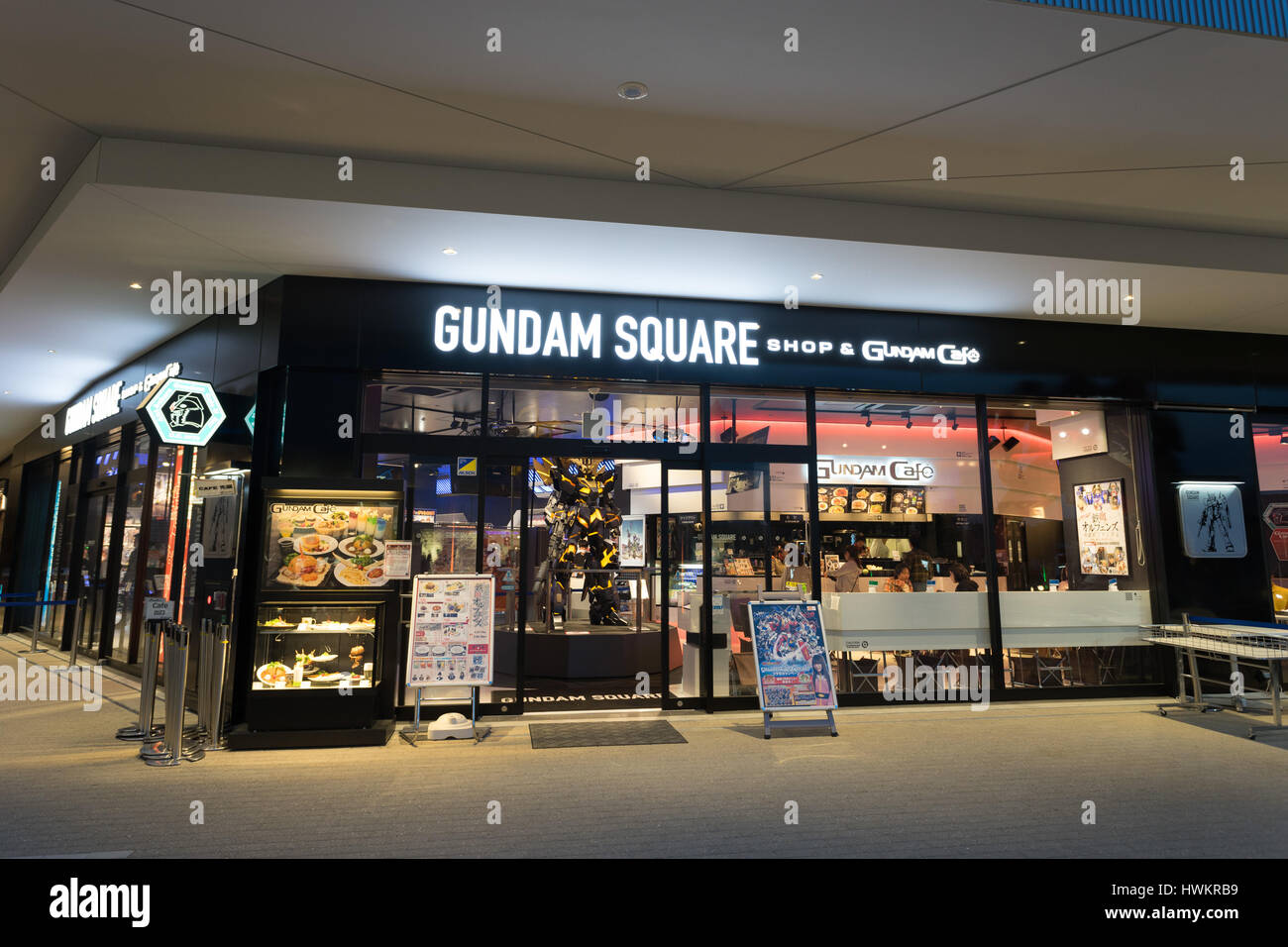 OSAKA, JAPAN CIRCA APRIL 2016: Gundam store and cafe at Expocity. Stock Photo