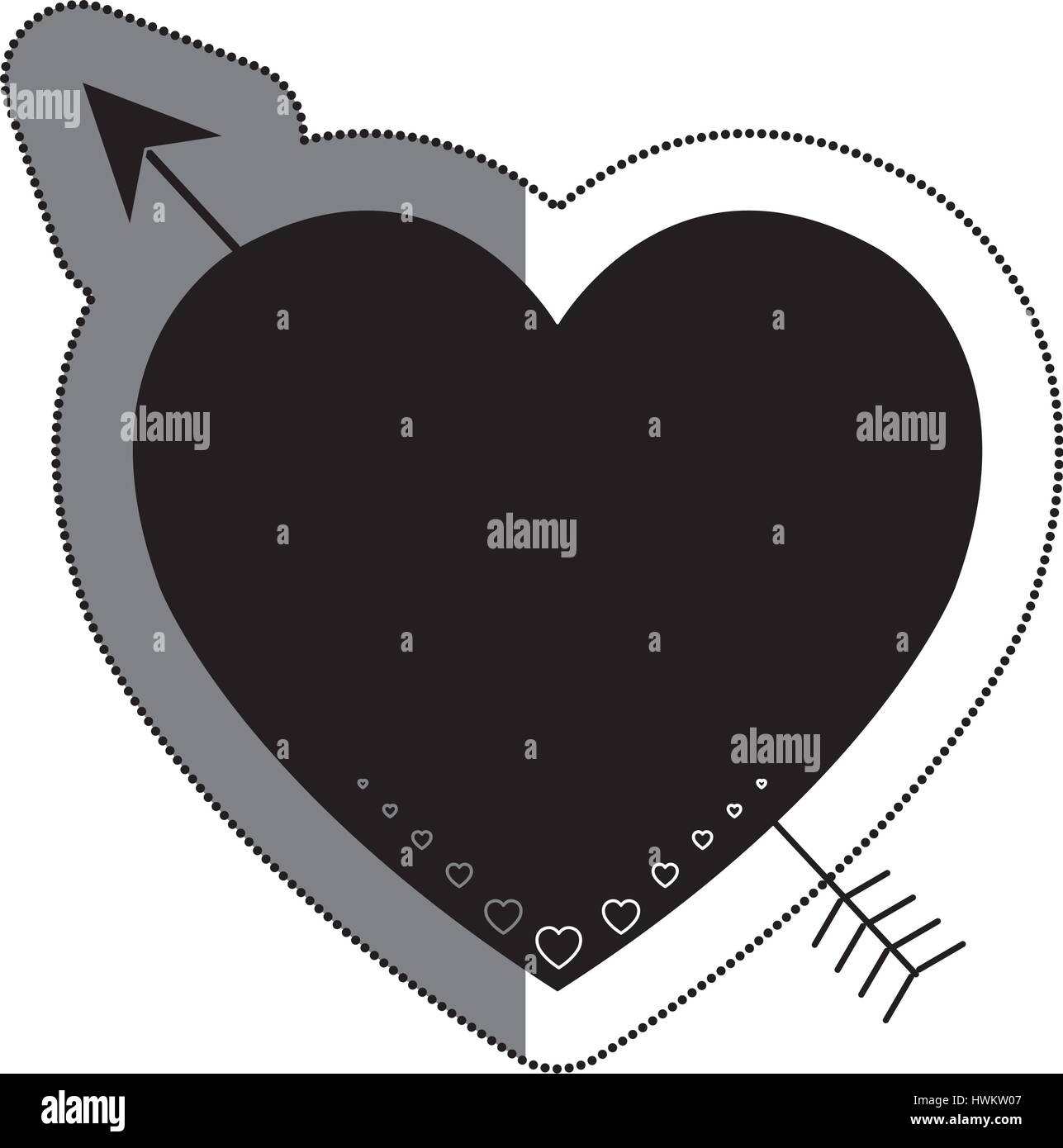 love card with heart vector illustration design Stock Vector Image ...
