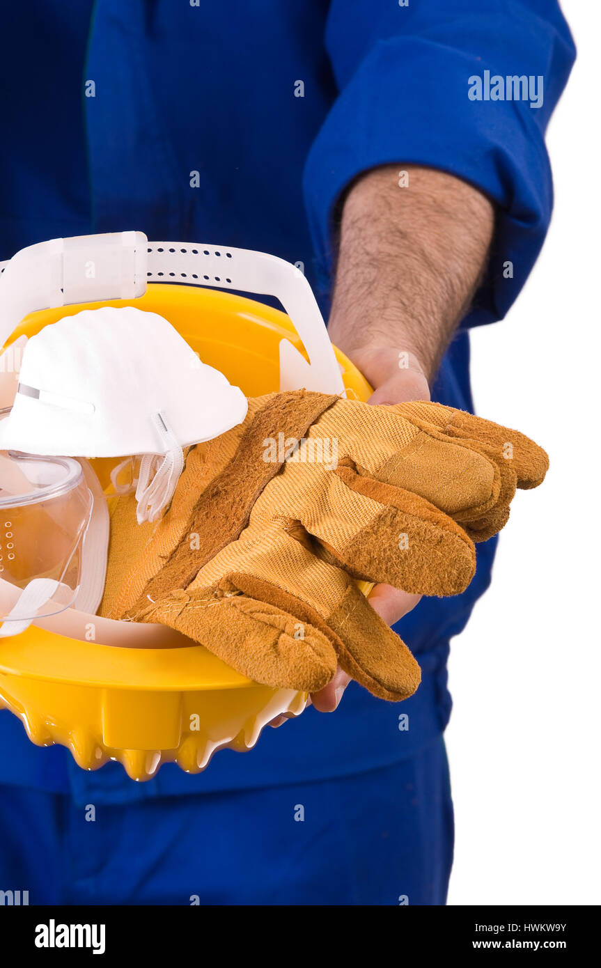 Blue coverall safety glasses hi-res stock photography and images - Alamy