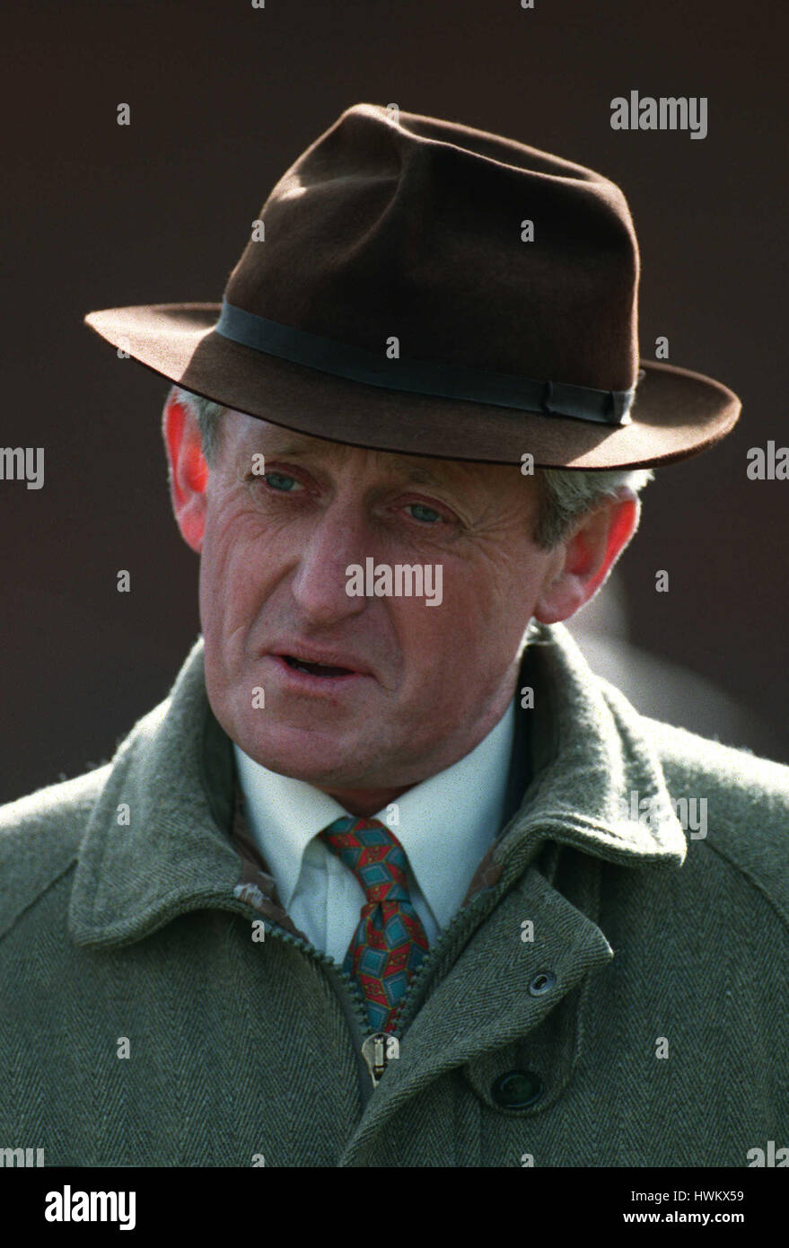 GUY HARWOOD RACE HORSE TRAINER 28 March 1994 Stock Photo - Alamy