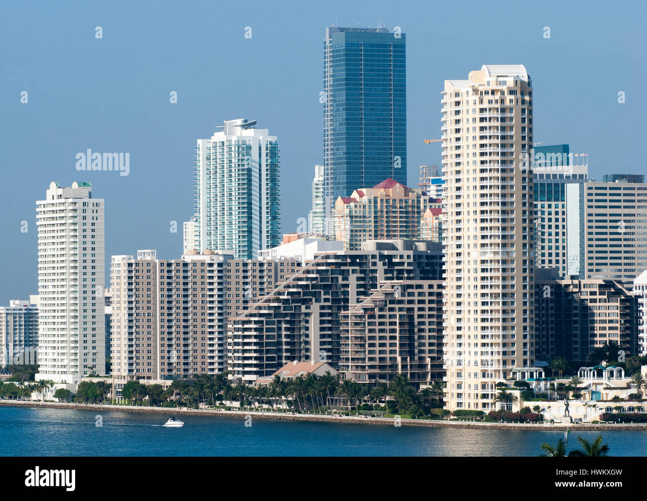 The skyline of Brickell, the urban neighborhood of Greater Downtown ...