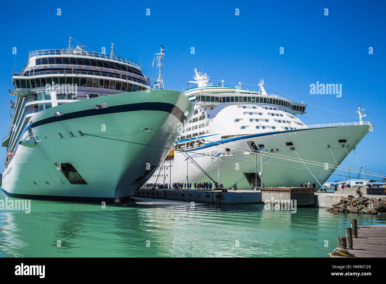antigua st john's cruise liners in port Stock Photo