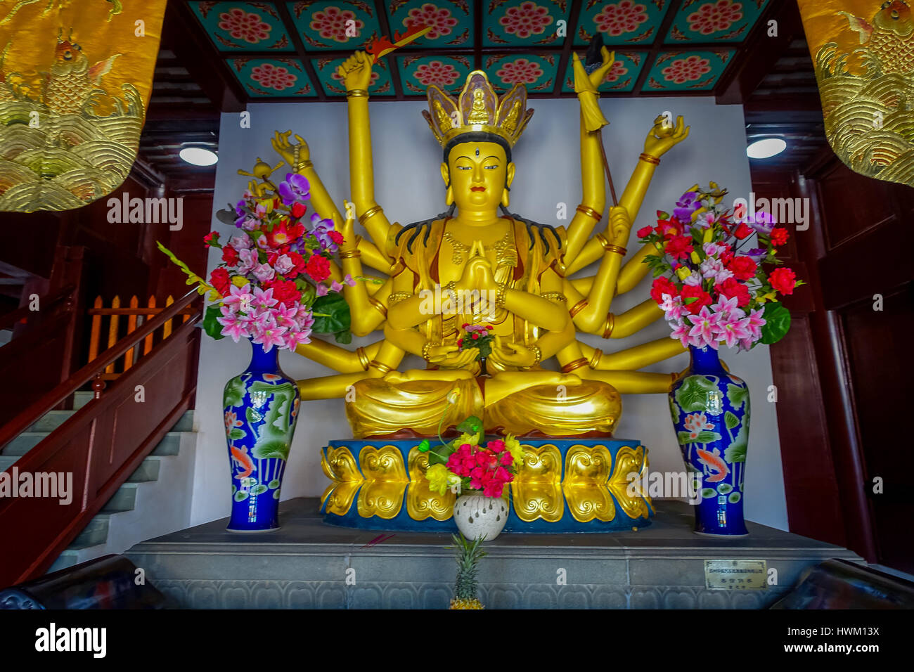 CHONGYUANG TEMPLE, CHINA Ancient statues of religious meaning, part of