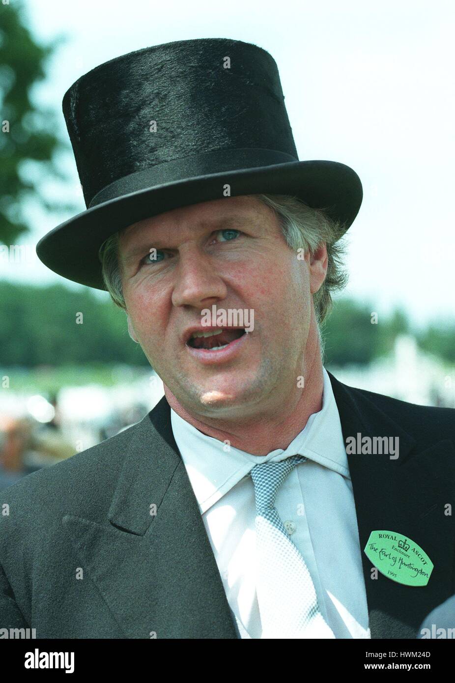 LORD HUNTINGDON RACE HORSE TRAINER 28 June 1995 Stock Photo Alamy