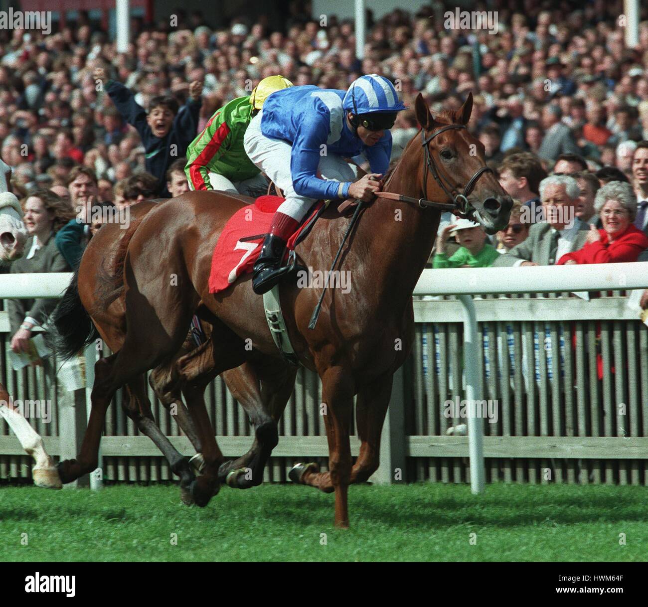 SIYADAH WINS PRETTY POLLY STKS RIDDEN BY LANFRANCO DETTORI 23 May 1997 Stock Photo