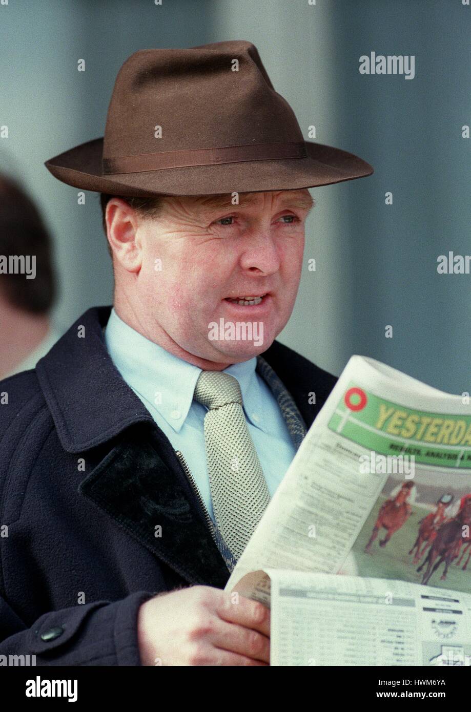 JONJO O'NEILL RACE HORSE TRAINER 25 March 1997 Stock Photo