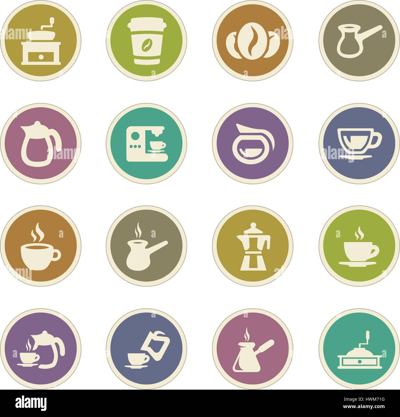 Coffee icon set for web sites and user interface Stock Vector Image ...