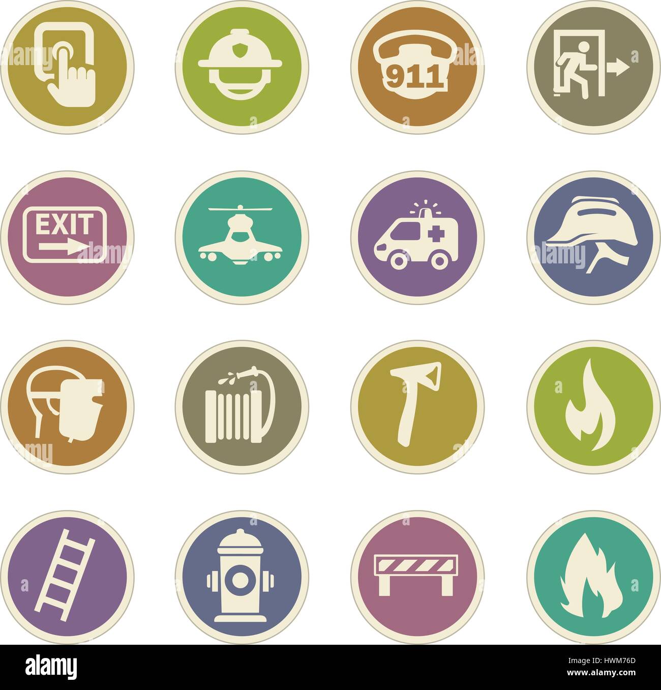 Emergency icon set for web sites and user interface Stock Vector Image ...