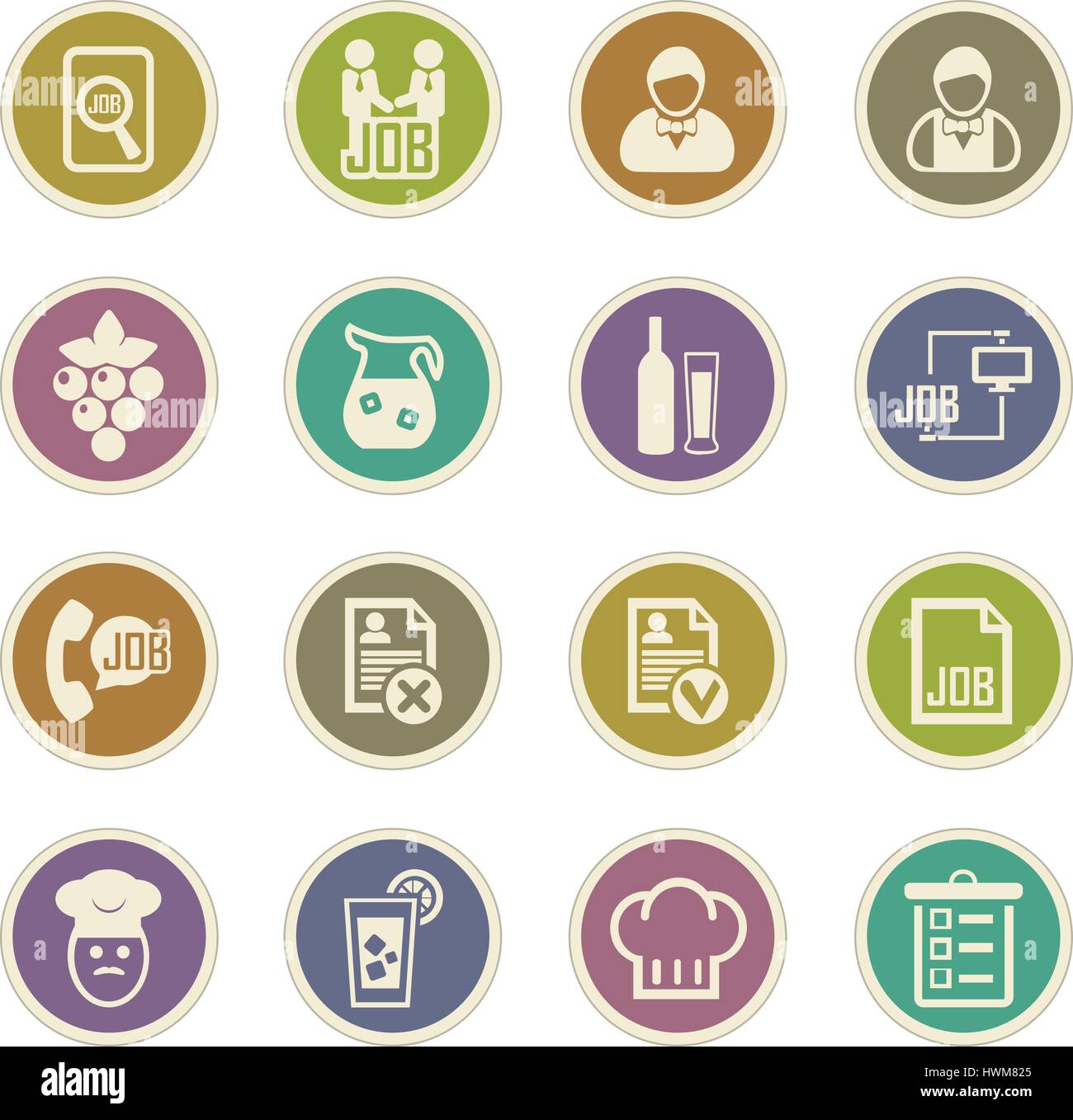 Job icon set for web sites and user interface Stock Vector Image & Art ...