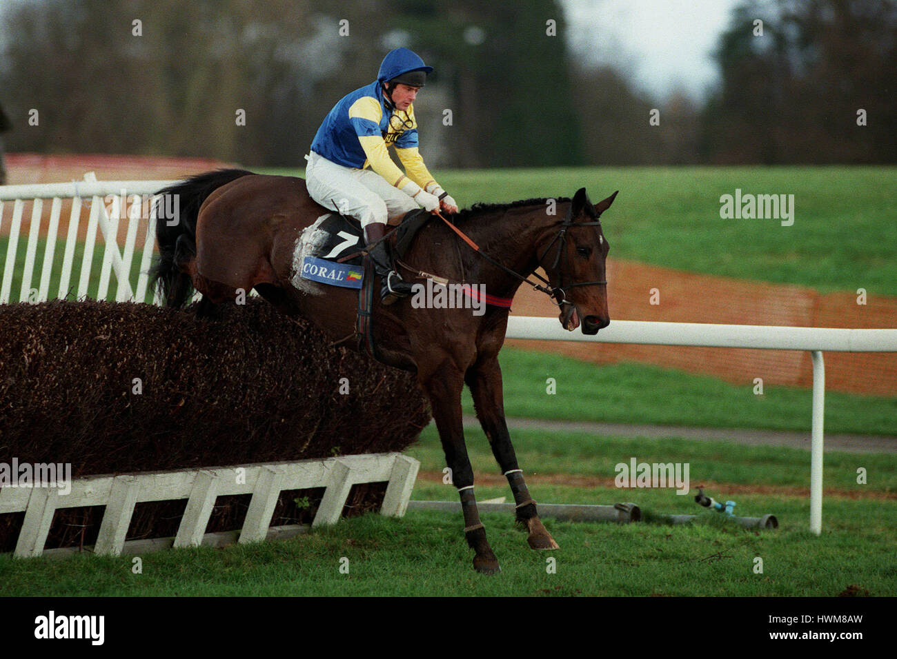 GREENHIL TARE AWAY RIDDEN BY SIMON MCNEIL 08 January 1998 Stock Photo