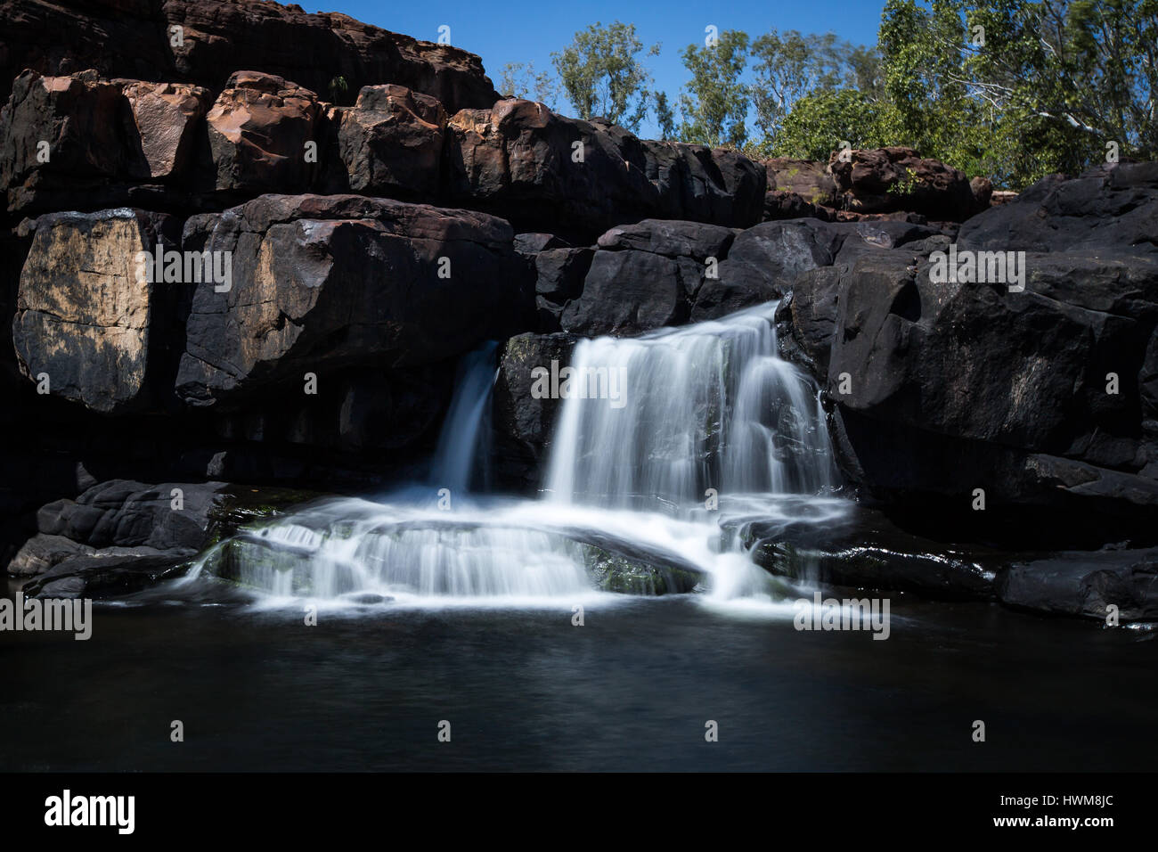 Munurru Falls - King Edward River - The Kimberley, Western Australia Stock Photo