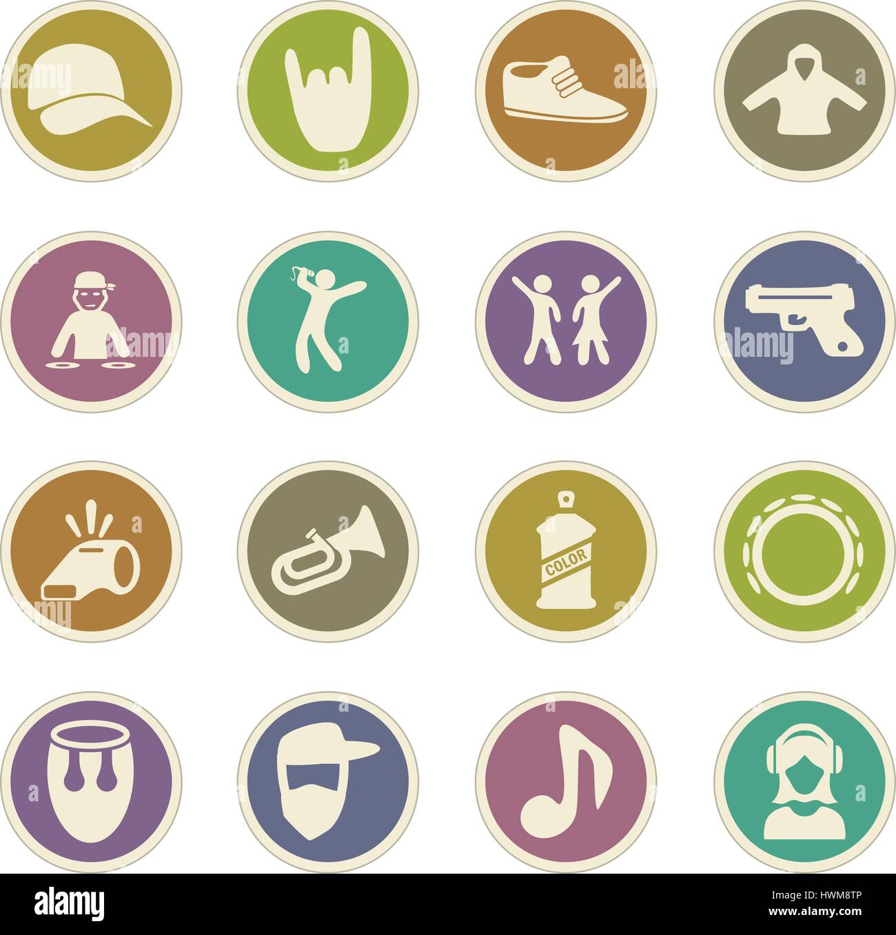 Music icon set for web sites and user interface Stock Vector Image ...