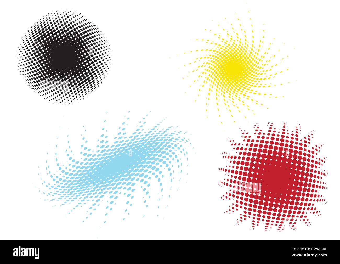 a set of four different colored dot patterns Stock Vector Image & Art ...