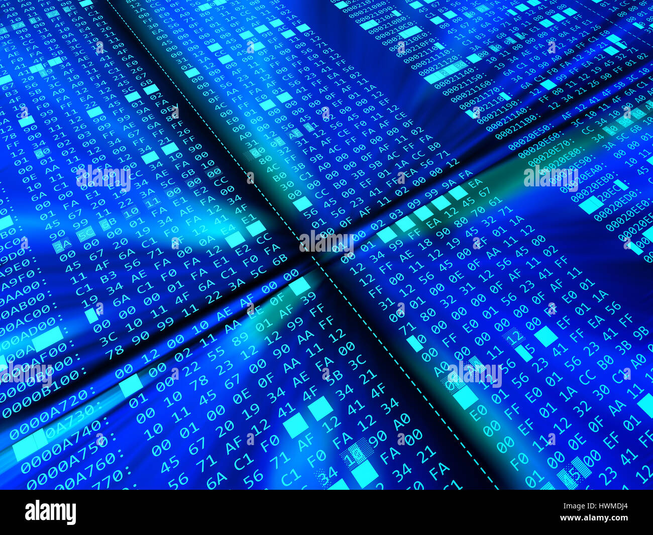 3d illustration of hexadecimal machine code Stock Photo Alamy