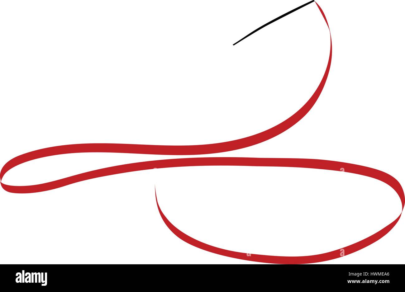 rhythmic gymnastics red ribbon for exercise Stock Vector Image & Art Alamy