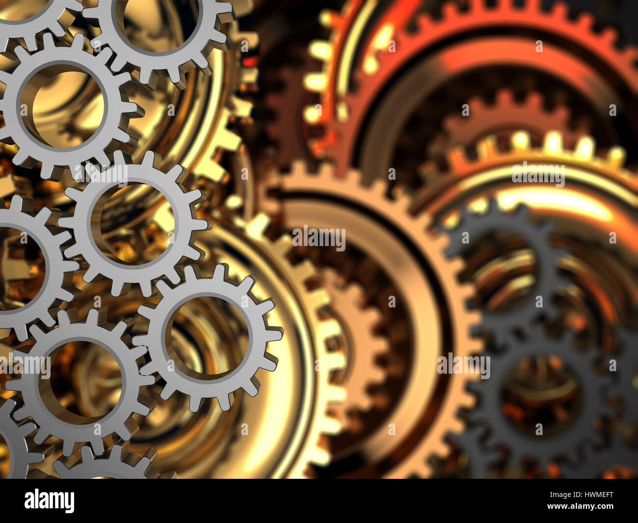 abstract 3d illustration of dark gear wheels background Stock Photo - Alamy