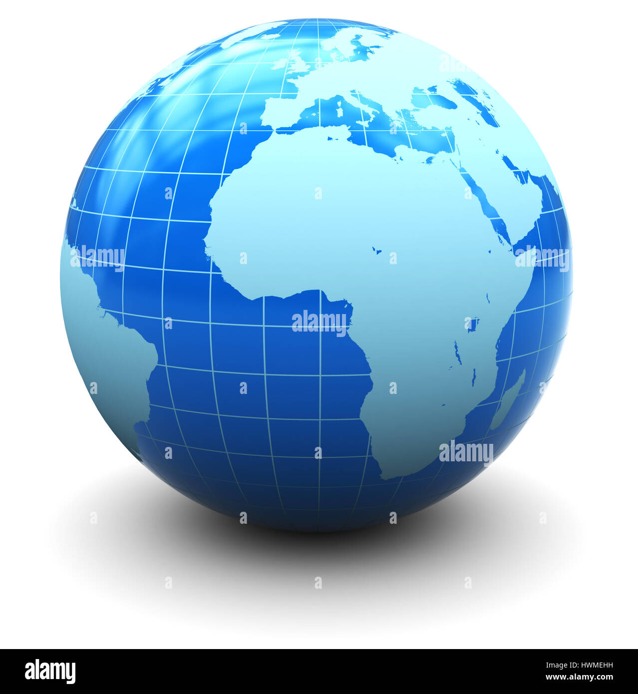 3d illustration of earth globe over white background Stock Photo - Alamy