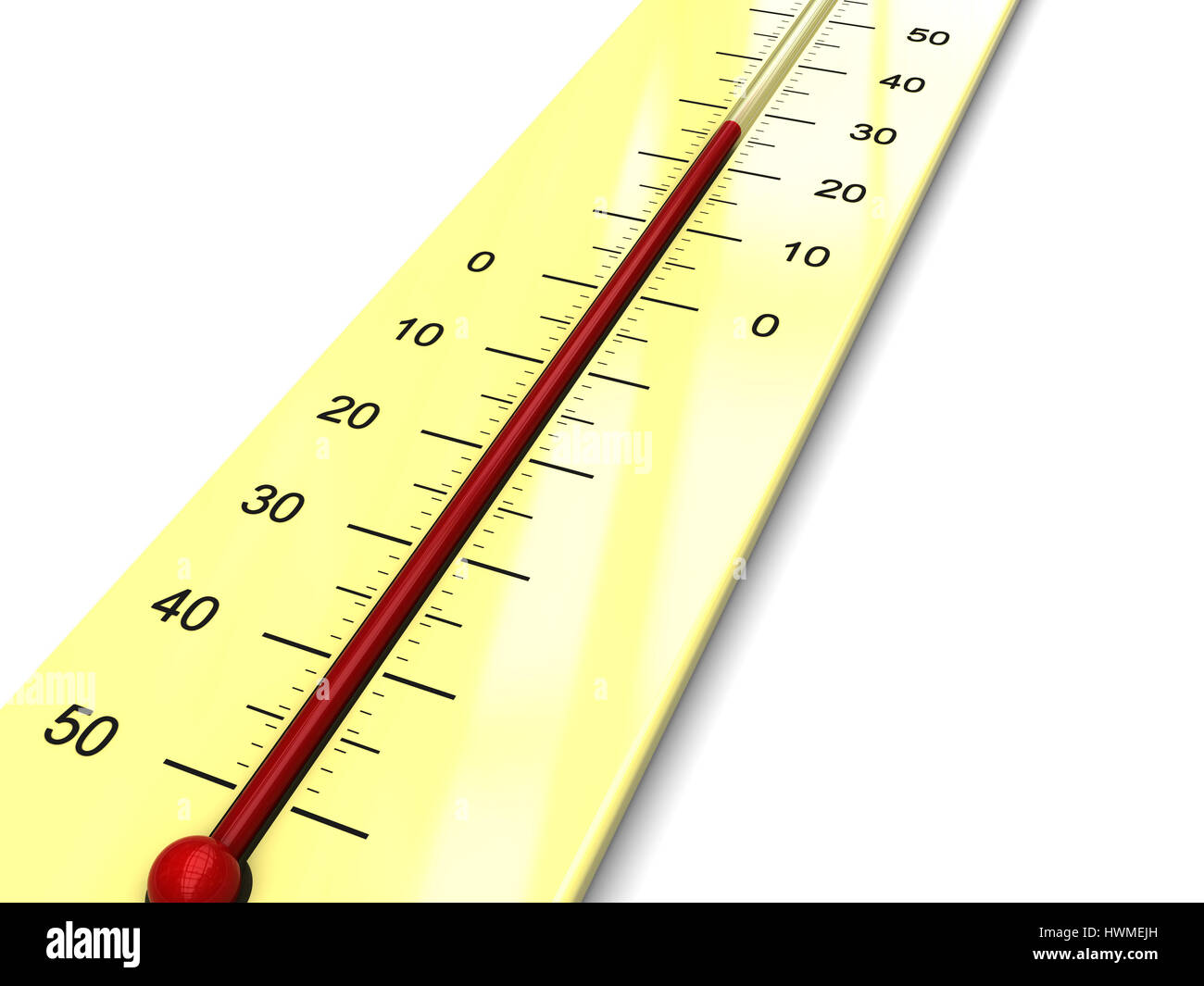 3d illustration of thermometer with warm temperature Stock Photo Alamy