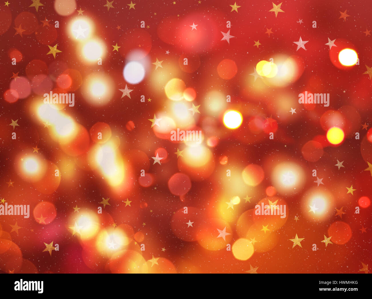 Christmas background with stars and bokeh lights Stock Photo - Alamy