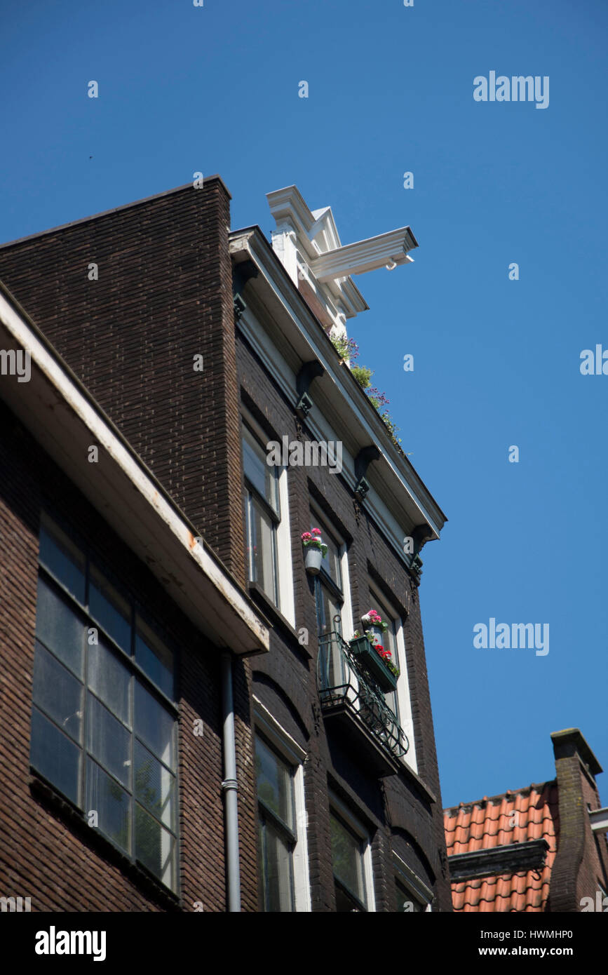 Hoist beam on building, Amsterdam Stock Photo Alamy