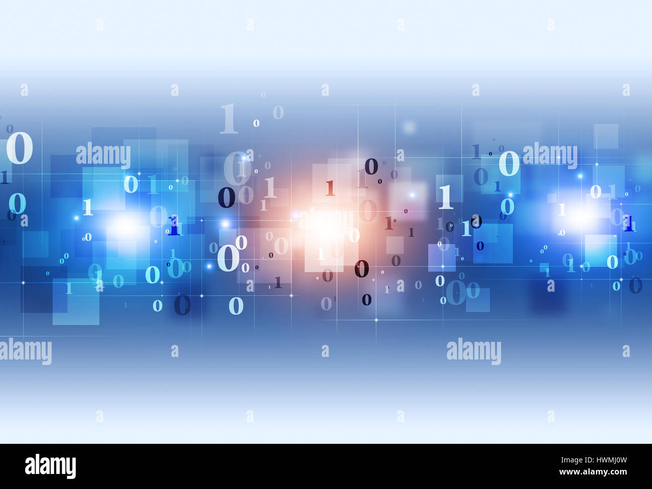 abstract binary code concept technology communication blue background ...