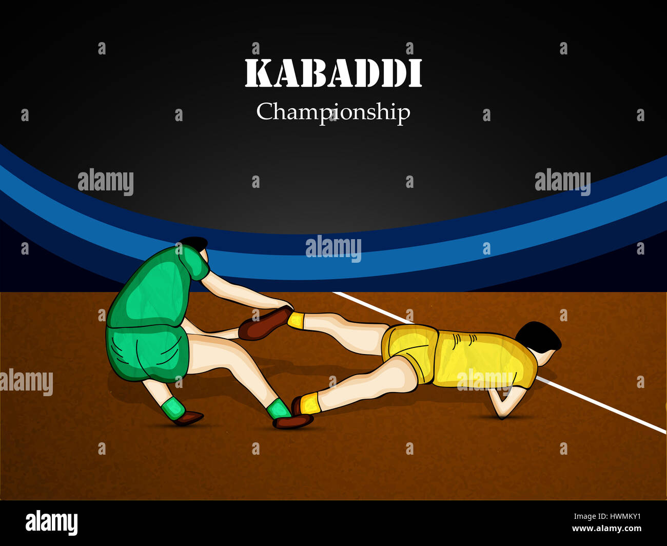 illustration of Indian sport Kabaddi background Stock Photo - Alamy