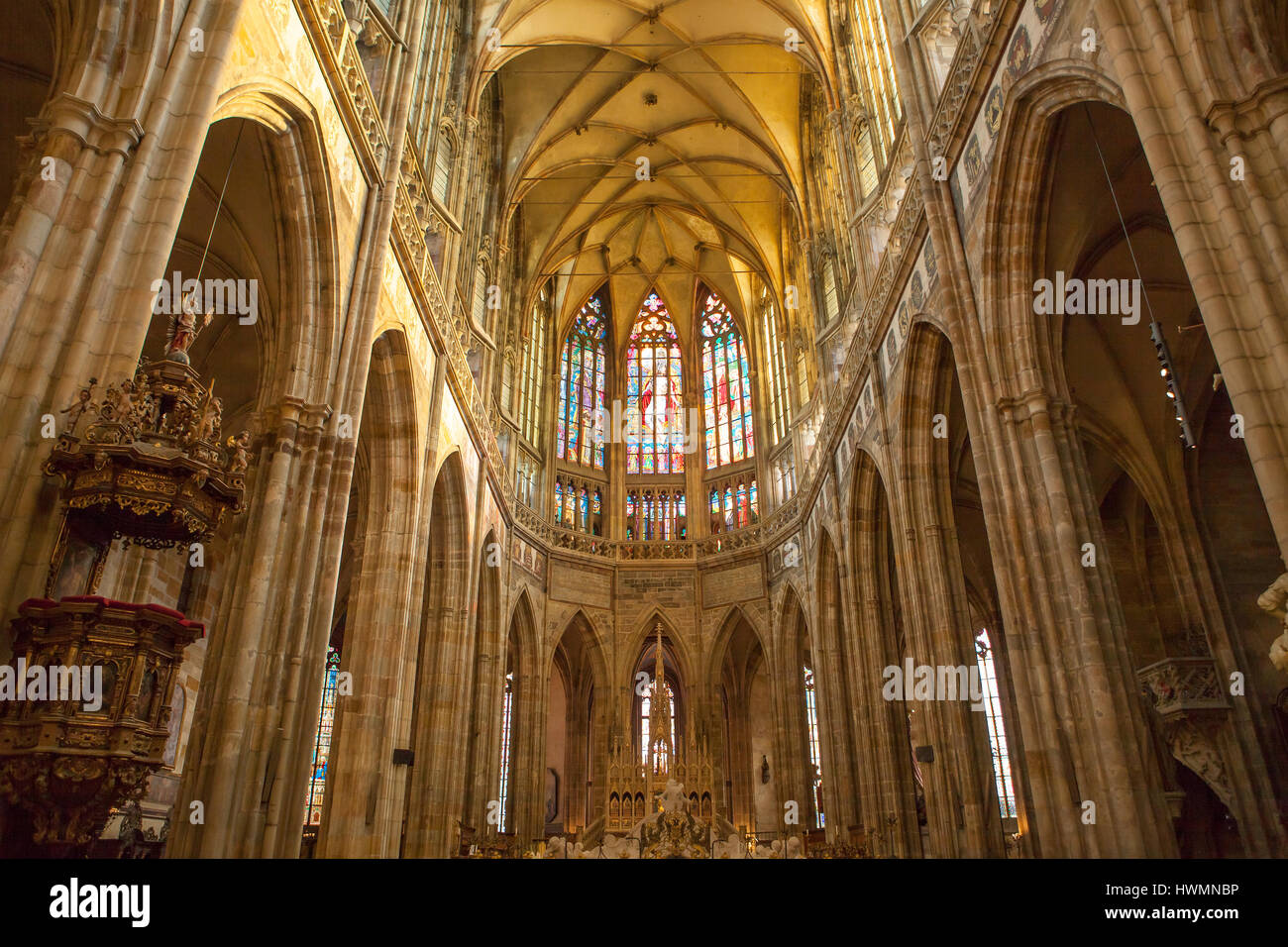 St.Vitus Cathedral, Prague, Czech Stock Photo