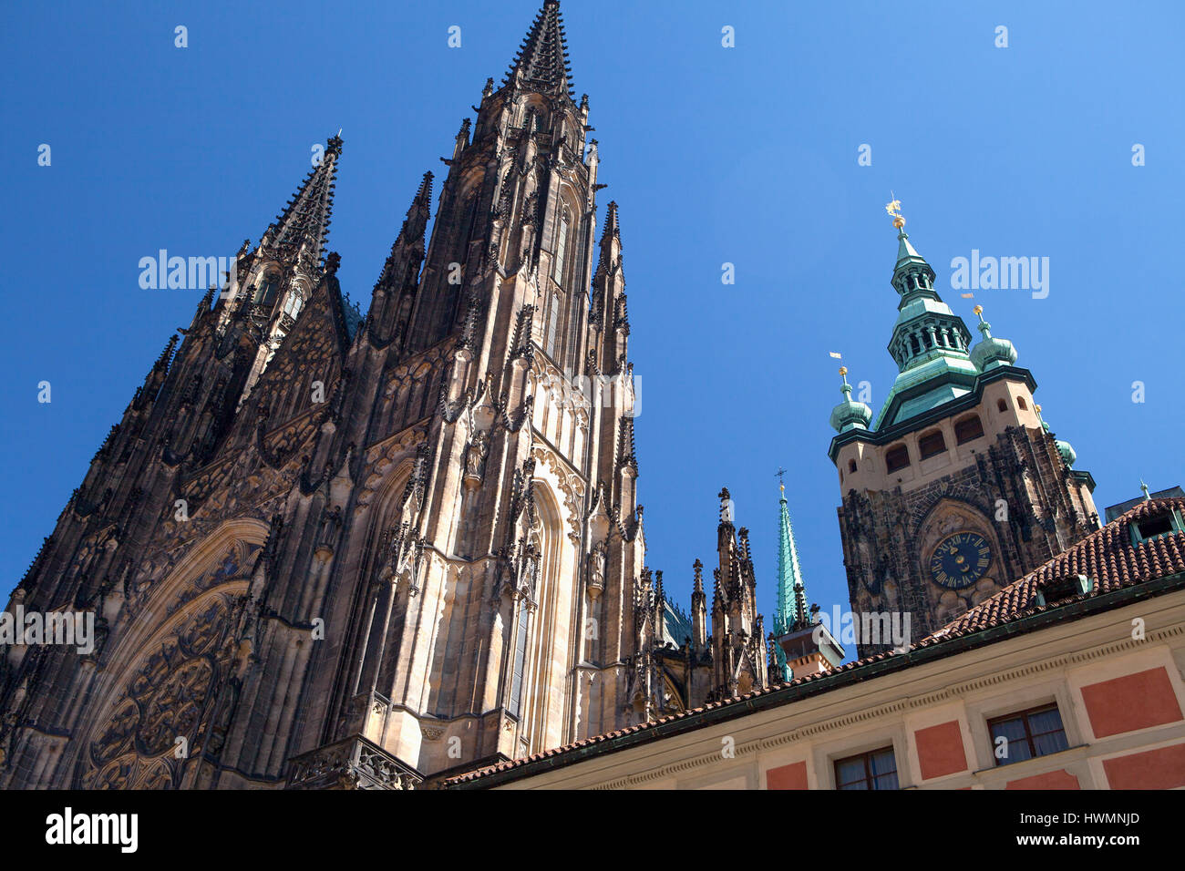 St.Vitus Cathedral, Prague, Czech Stock Photo