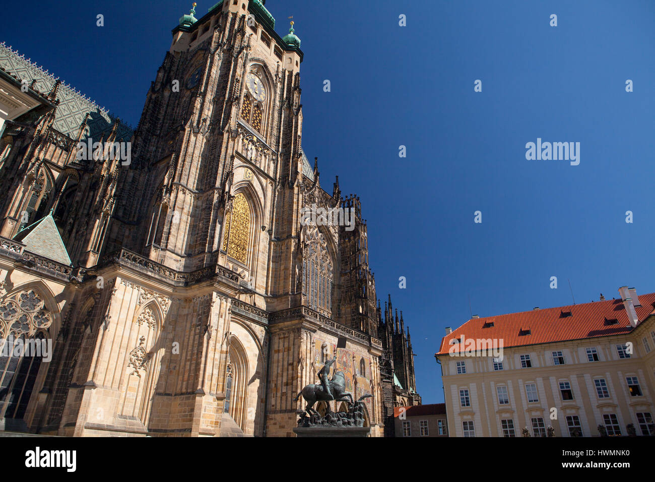 St.Vitus Cathedral, Prague, Czech Stock Photo