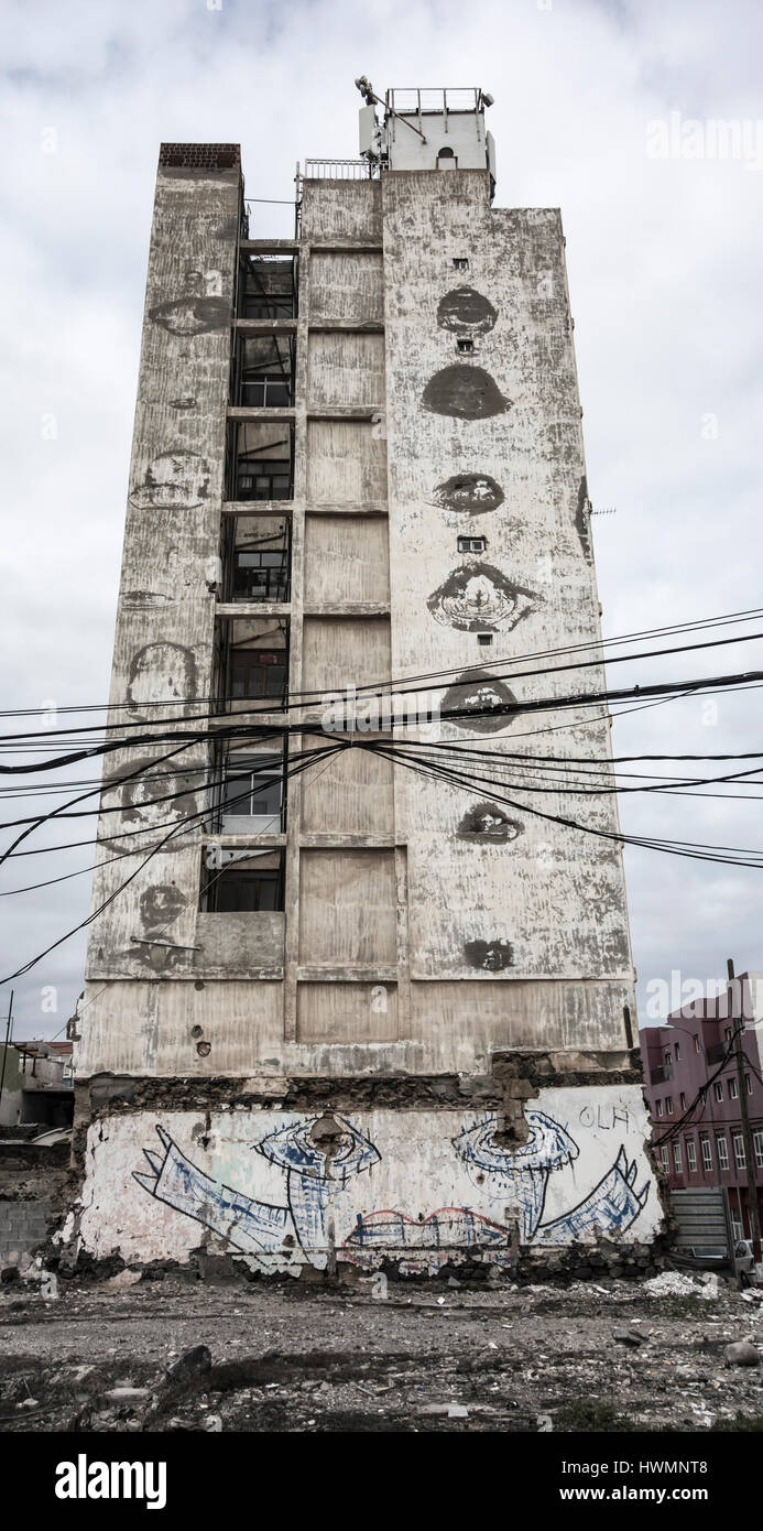 Old high rise apartment blocks in Spain Stock Photo Alamy