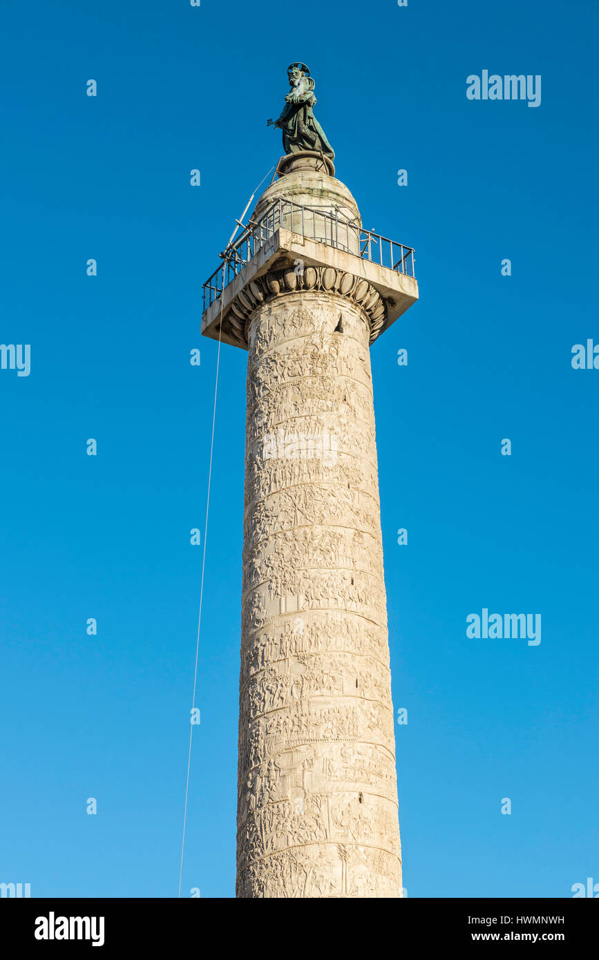 Columb Rome Trajan column in the center of Rome, Italy Stock Photo - Alamy