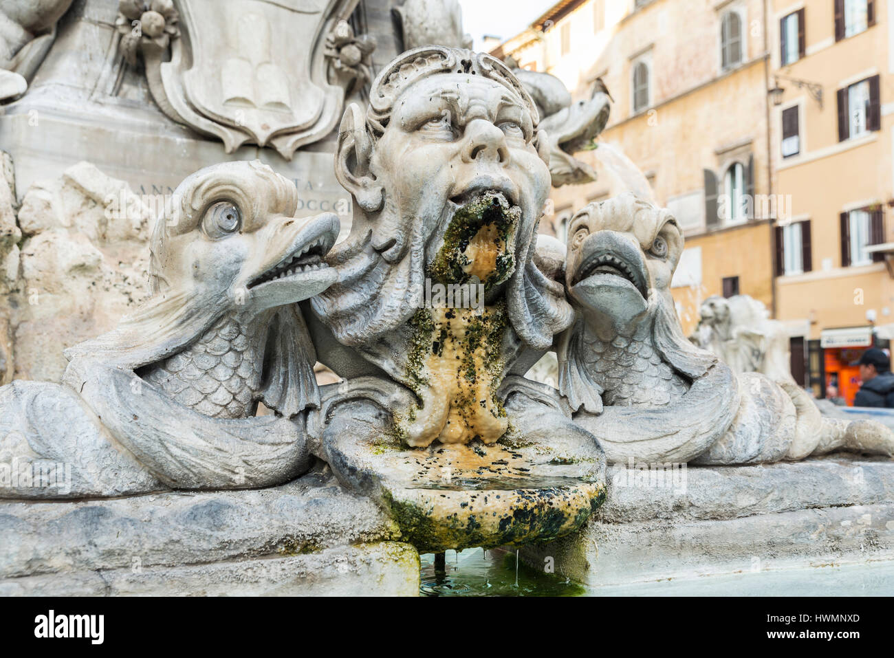 Fountain Rome Fish Italy stone fish fountain water hi-res stock photography and images - Alamy