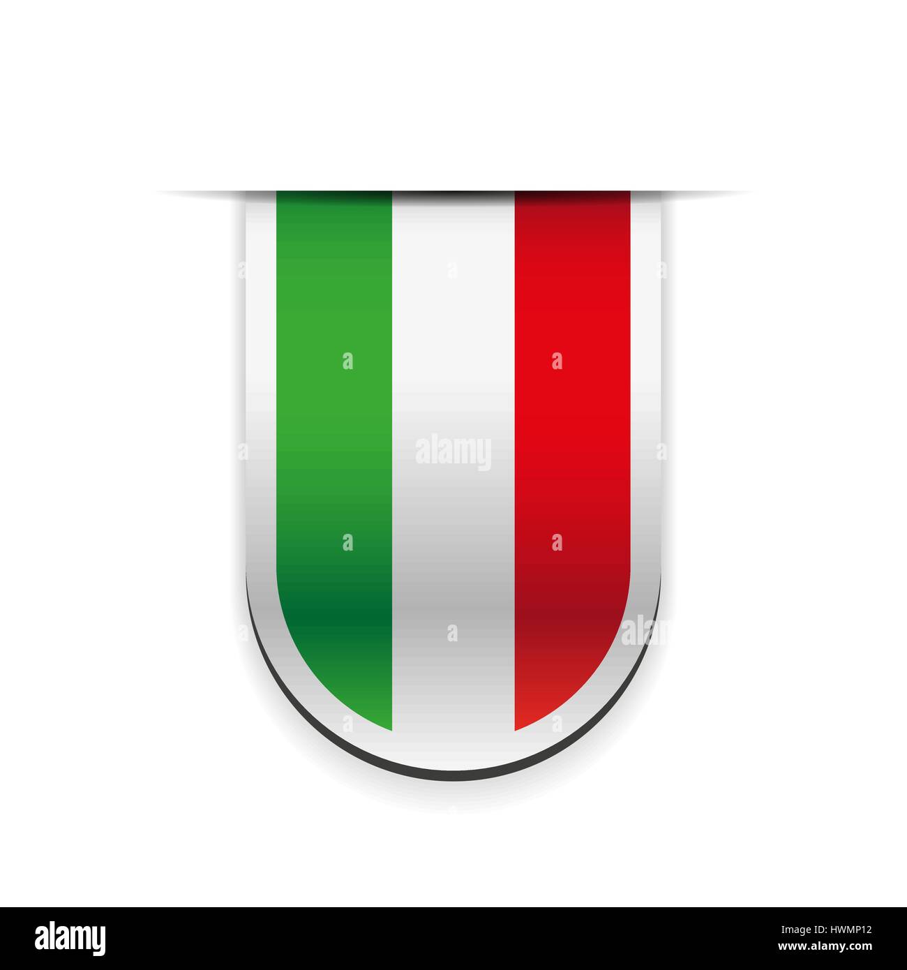 Italy flag ribbon vector Stock Vector